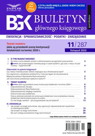 Biuletyn Głównego Księgowego 11/2020