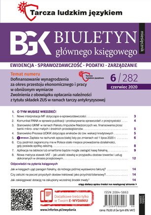 Biuletyn Głównego Księgowego 6/2020