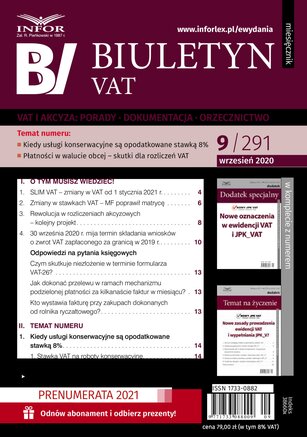 Biuletyn VAT 9/2020
