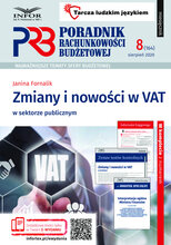 Poradnik Rachunkowości Budżetowej 8/2020