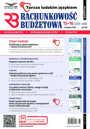 Rachunkowość Budżetowa 15-16/2020