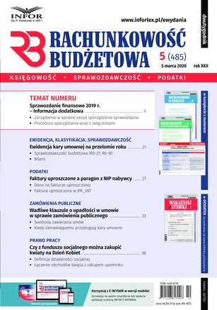 Rachunkowość Budżetowa 5/2020