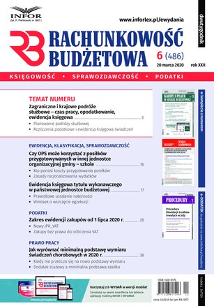 Rachunkowość Budżetowa 6/2020