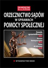 Orzecznictwo sądów w sprawach pomocy społecznej 4/2020
