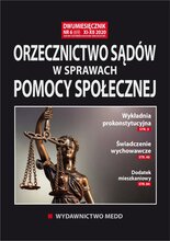 Orzecznictwo sądów w sprawach pomocy społecznej 6/2020