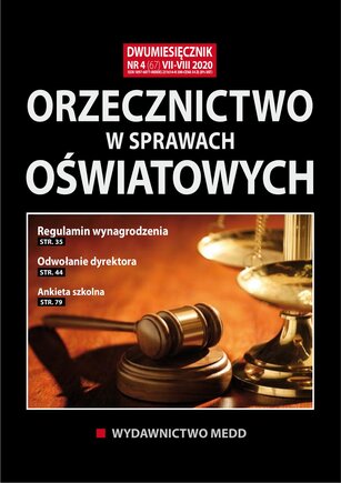 Orzecznictwo w sprawach oświatowych 4/2020