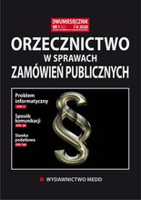 Orzecznictwo w sprawach zamówień publicznych 1/2020
