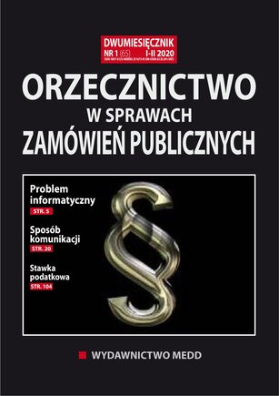 Orzecznictwo w sprawach zamówień publicznych 1/2020