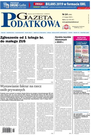 Gazeta Podatkowa 14/2020