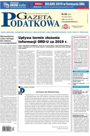 Gazeta Podatkowa 25/2020
