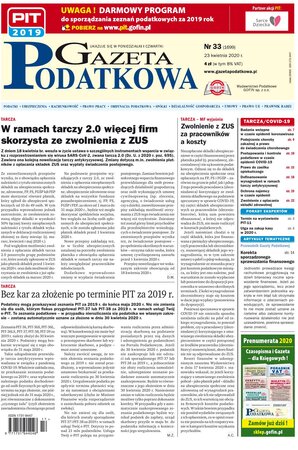 Gazeta Podatkowa 33/2020