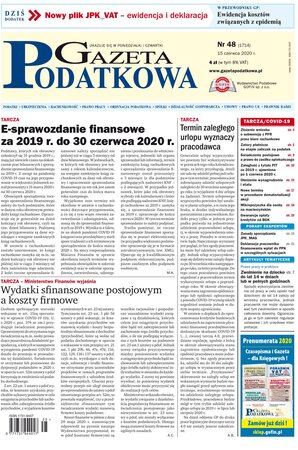Gazeta Podatkowa 48/2020