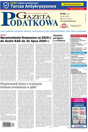 Gazeta Podatkowa 58/2020