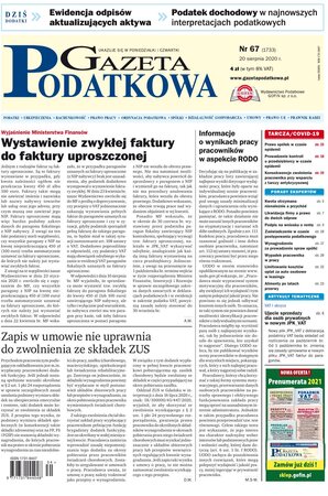 Gazeta Podatkowa 67/2020