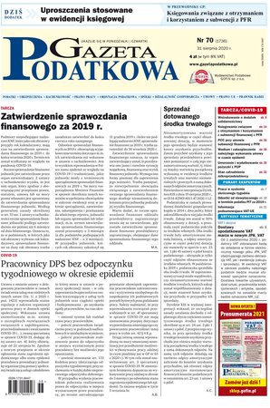 Gazeta Podatkowa 70/2020