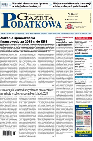 Gazeta Podatkowa 71/2020