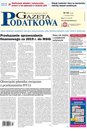 Gazeta Podatkowa 72/2020