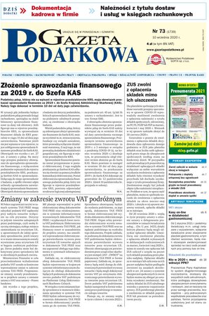 Gazeta Podatkowa 73/2020