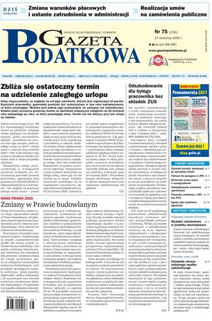 Gazeta Podatkowa 75/2020