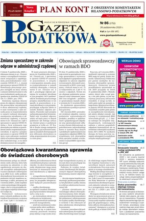 Gazeta Podatkowa 86/2020