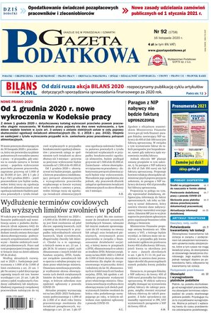 Gazeta Podatkowa 92/2020
