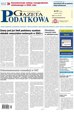Gazeta Podatkowa 97/2020