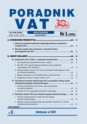 Poradnik VAT 1/2020