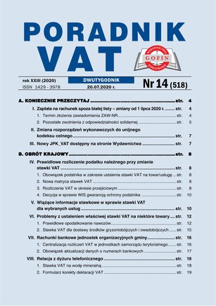 Poradnik VAT 14/2020