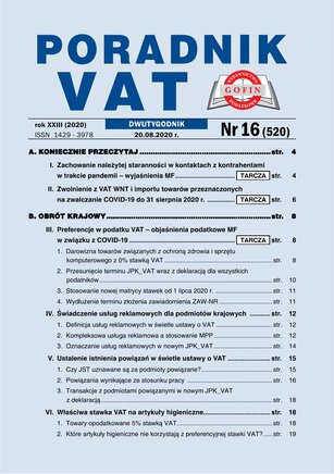 Poradnik VAT 16/2020