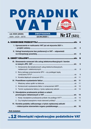 Poradnik VAT 17/2020