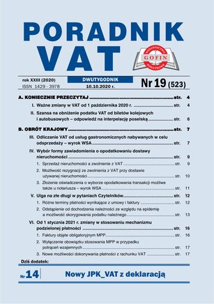 Poradnik VAT 19/2020