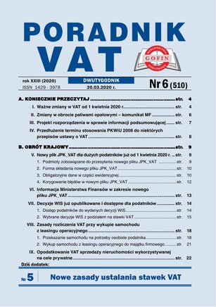 Poradnik VAT 6/2020