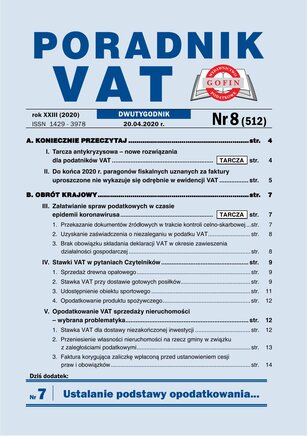 Poradnik VAT 8/2020