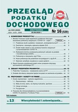 Przegląd Podatku Dochodowego 16/2020
