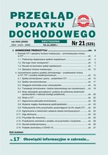 Przegląd Podatku Dochodowego 21/2020
