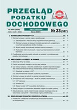 Przegląd Podatku Dochodowego 23/2020