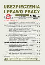 Ubezpieczenia i Prawo Pracy 16/2020