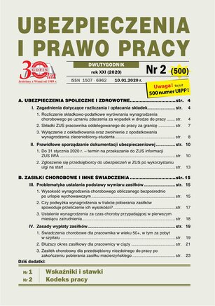 Ubezpieczenia i Prawo Pracy 2/2020