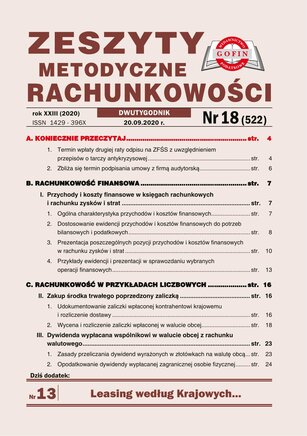 Zeszyty Metodyczne Rachunkowości 18/2020