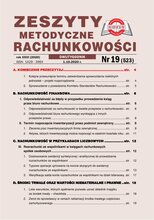 Zeszyty Metodyczne Rachunkowości 19/2020