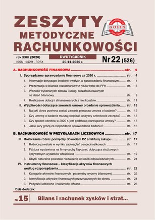 Zeszyty Metodyczne Rachunkowości 22/2020