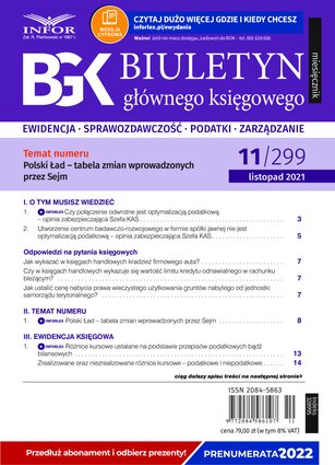 Biuletyn Głównego Księgowego 11/2021