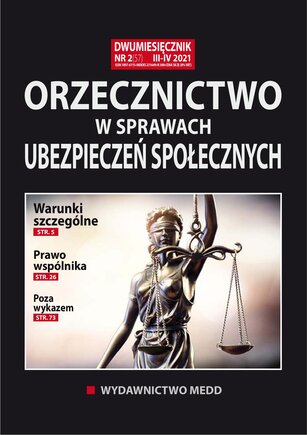 Orzecznictwo w sprawach ubezpieczeń społecznych 2/2021
