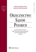 Orzecznictwo Sądów Polskich 12/2021