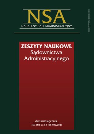 Zeszyty Naukowe Sądownictwa Administracyjnego 3-4/2021