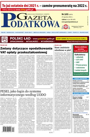 Gazeta Podatkowa 103/2021