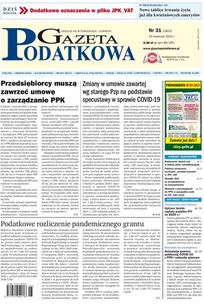 Gazeta Podatkowa 31/2021