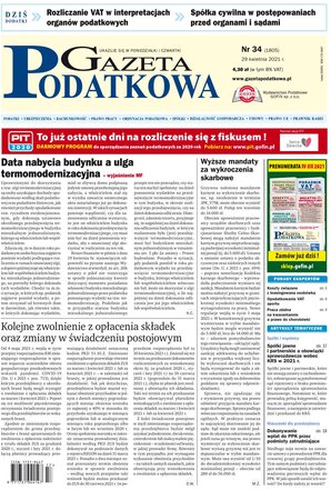 Gazeta Podatkowa 34/2021