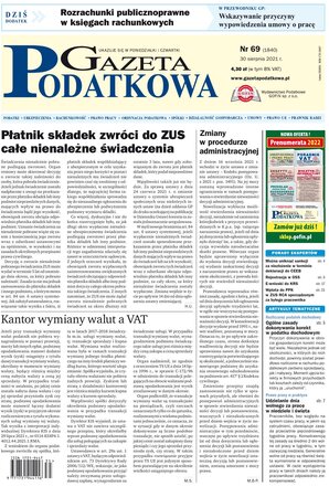 Gazeta Podatkowa 69/2021