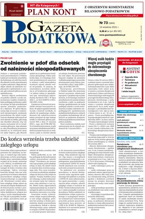 Gazeta Podatkowa 73/2021